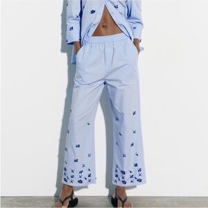 ZARA  Nwt Jewel Poplin Pants